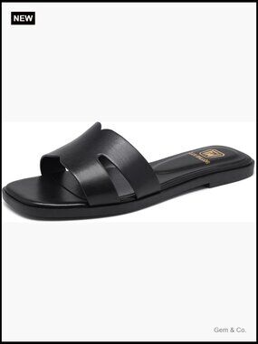 Slide Sandals Comfortable Flat Sandals for Women Summer Beach Slip On